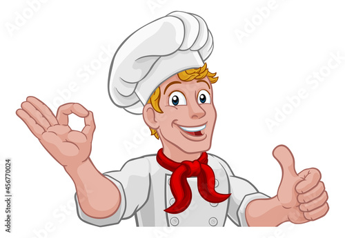Chef Cook Baker Man Cartoon...