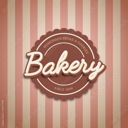 Vintage bakery logo, label and badge vector template design