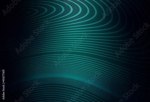 Dark Green vector template with curved lines.