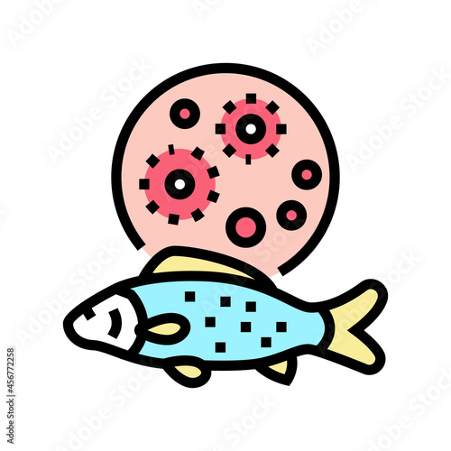 mycobacterium marinum fish color icon vector. mycobacterium marinum fish sign. isolated symbol illustration