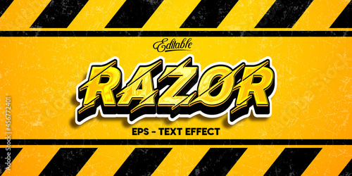Editable text effect, Razor text