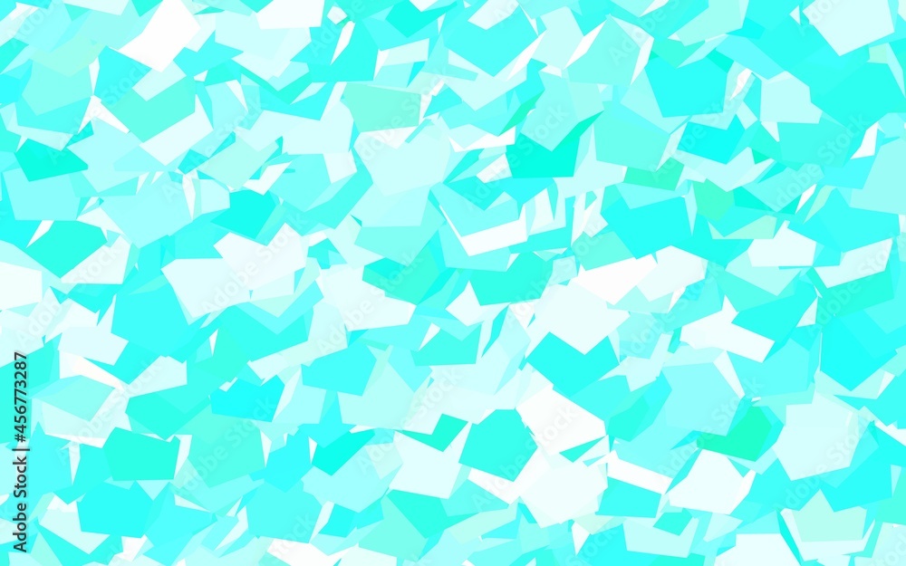 Light Green vector template in hexagonal style. Light Green vector template in hexagonal style.