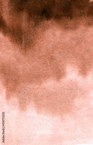 Dark brown watercolor background, texture of the paper 