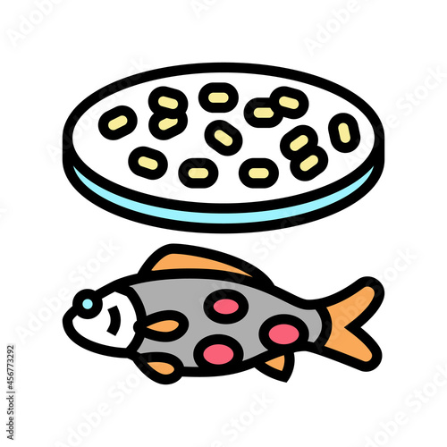 streptococcus iniae fish color icon vector. streptococcus iniae fish sign. isolated symbol illustration