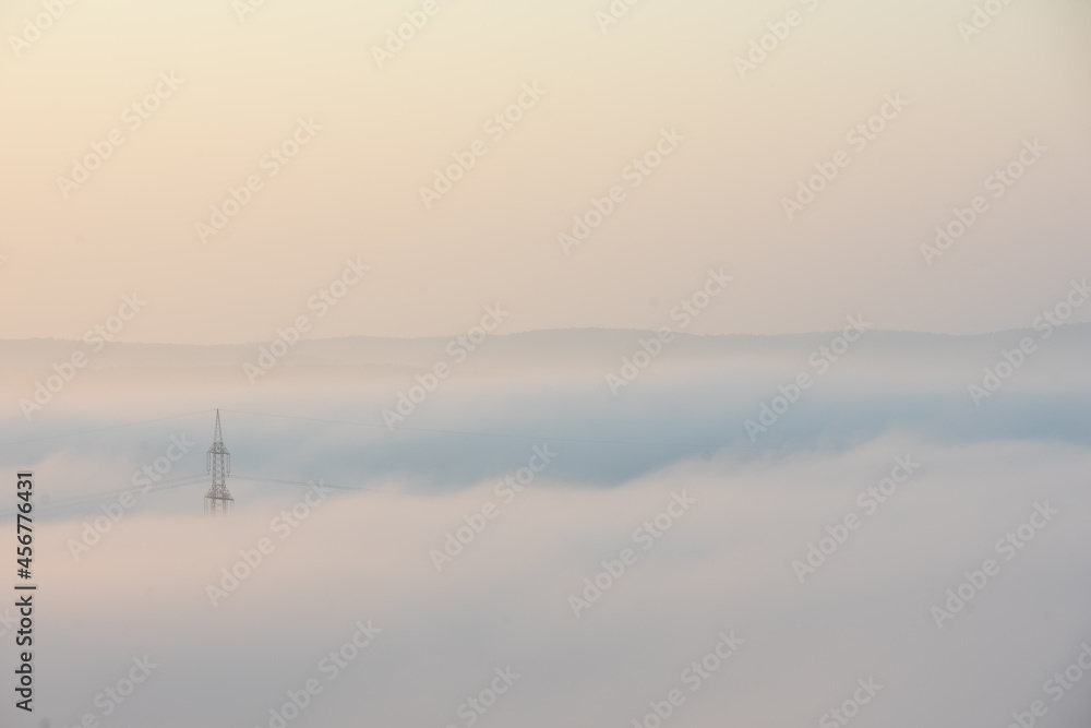 Inversion weather condition near german lake Edersee