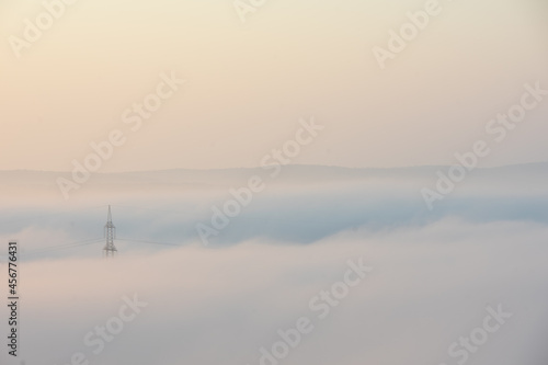 Inversion weather condition near german lake Edersee