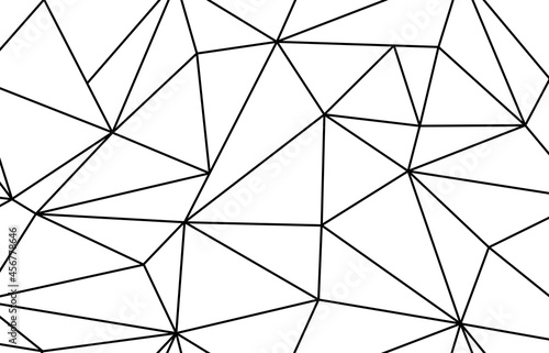 Abstract polygon geometric line simple black and white minimal pattern texture  background.vector illustration.