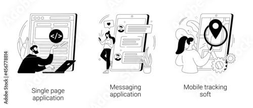 Web development abstract concept vector illustrations.