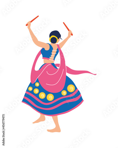 navratri lady dancer character