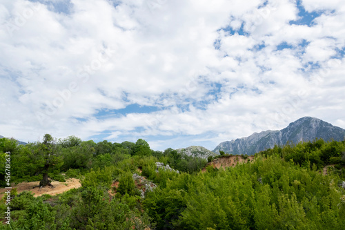 Peaceful mountain landscape. Albanian nature