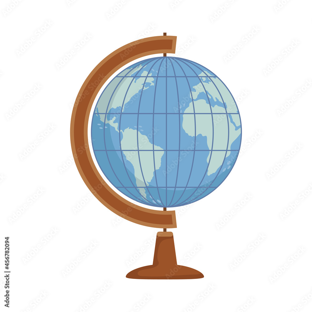 antique world map sphere
