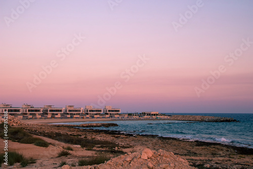 Construction work on the new marina in Ayia Napa, Cyprus in September 2021