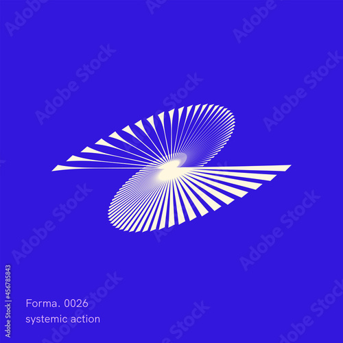 Geometric Vector Shape. Figure isolated on background.