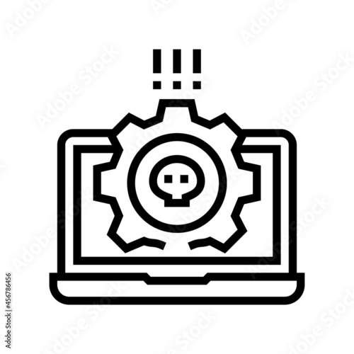 antivirus software line icon vector. antivirus software sign. isolated contour symbol black illustration