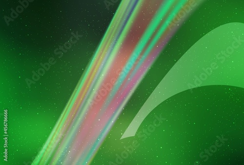 Light Green vector texture with milky way stars.