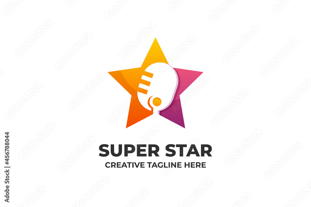 Singing Competition Music Gradient Logo Singing Competition Music Gradient Logo