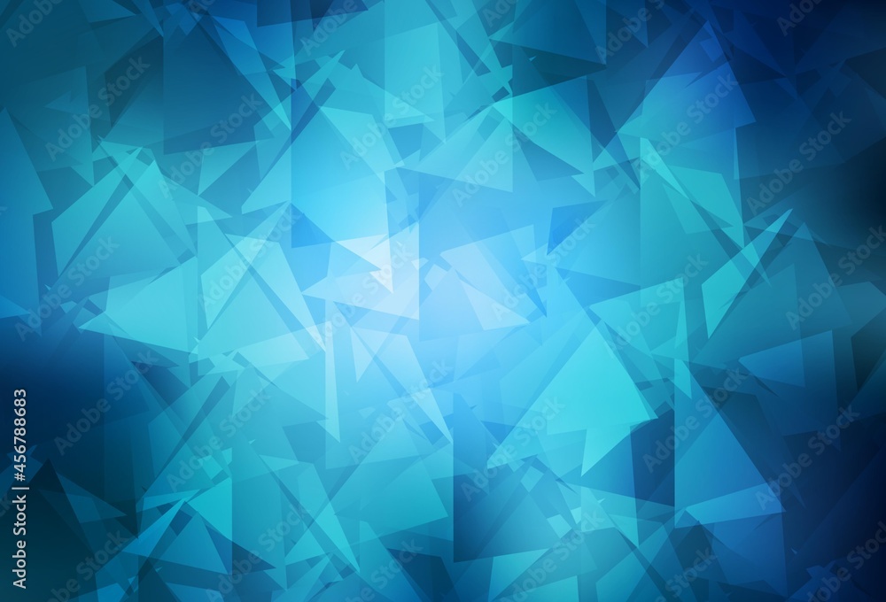 Light BLUE vector shining triangular layout. Light BLUE vector shining triangular layout.