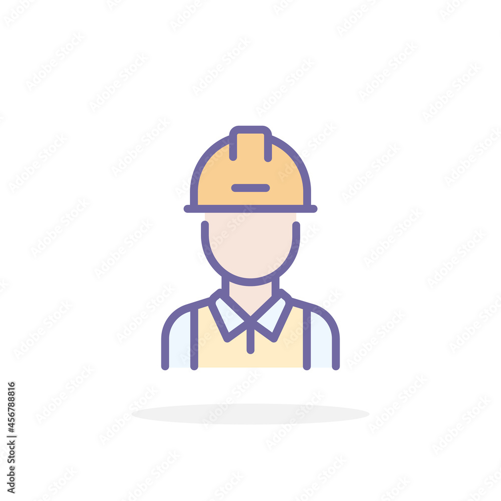 Engineer icon in filled outline style.