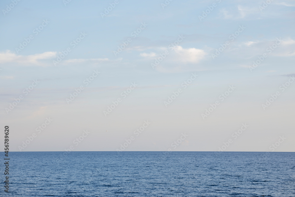 Blue smooth surface of the Black Sea. Minimalistic landscape. Blue smooth surface of the Black Sea. Minimalistic landscape.
