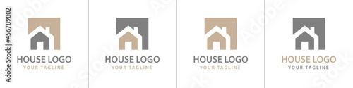 Haus Logos Vektor beige