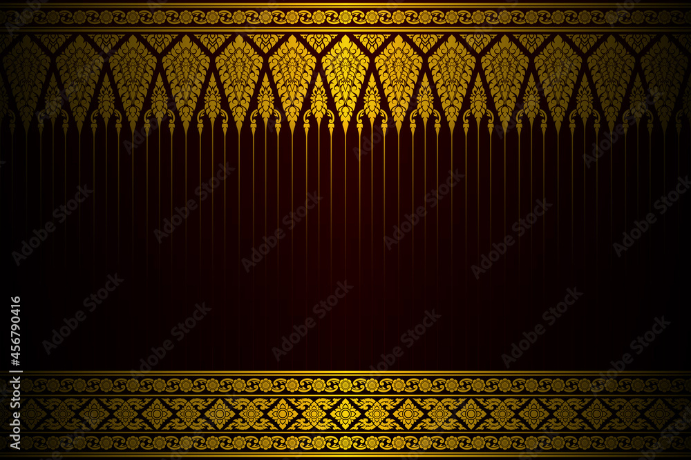 Poster Black and gold background 