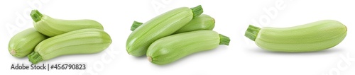 Fotografie zucchini or marrow isolated on white background with clipping path and full dept