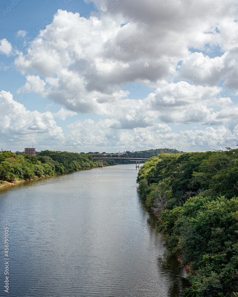 Fototapeta premium river and clouds