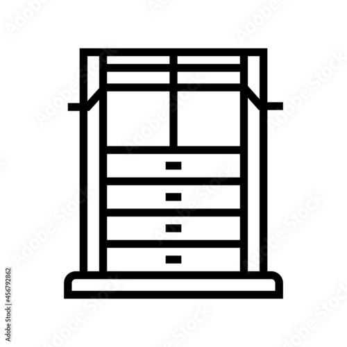 weight training apparatus line icon vector. weight training apparatus sign. isolated contour symbol black illustration