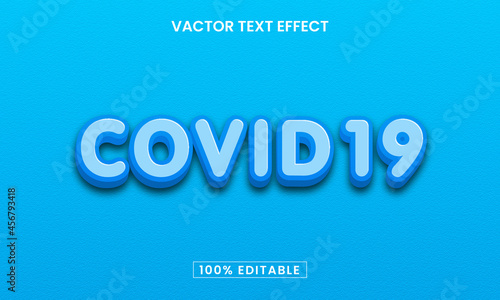 covid19 editable 3d text effect