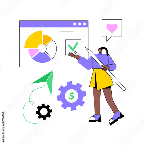 Business solution abstract concept vector illustration. Business support, problem solving, decision making, management sofware suit, B2B IT cloud-based service, target customer abstract metaphor.
