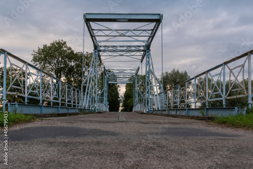 Lift bridge in vilage of Jezioro, Poland.