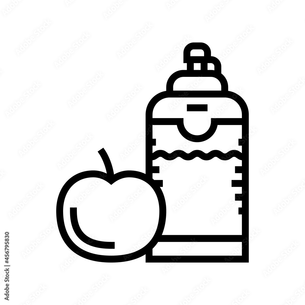 healthy food and drink for athlete line icon vector. healthy food and drink for athlete sign. isolated contour symbol black illustration healthy food and drink for athlete line icon vector. healthy food and drink for athlete sign. isolated contour symbol black illustration