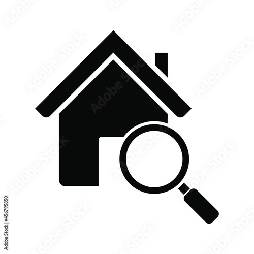 Search home icon vector isolated on white background, Search home icon simple sign. Search home icon modern symbol for graphic and web design. Search home vector design illustration.