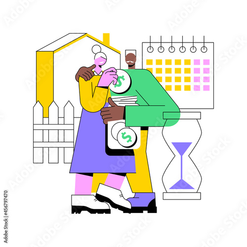 Retirement preparation abstract concept vector illustration. Retirement saving planning, financial savings of retirees, pension psychological preparation, get ready for resign abstract metaphor.