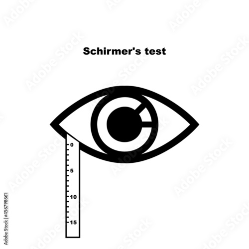 Schirmer test vector icon isolated, dry eye syndrome