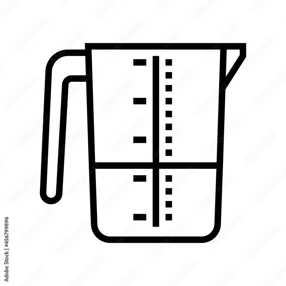 laundry measuring cup line icon vector. laundry measuring cup sign. isolated contour symbol black illustration laundry measuring cup line icon vector. laundry measuring cup sign. isolated contour symbol black illustration