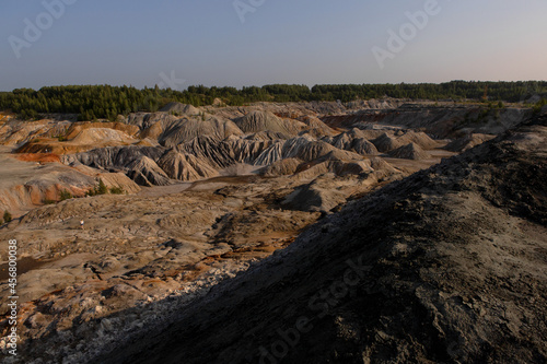 Obraz na plátně The clay quarry resembles a cosmic landscape
