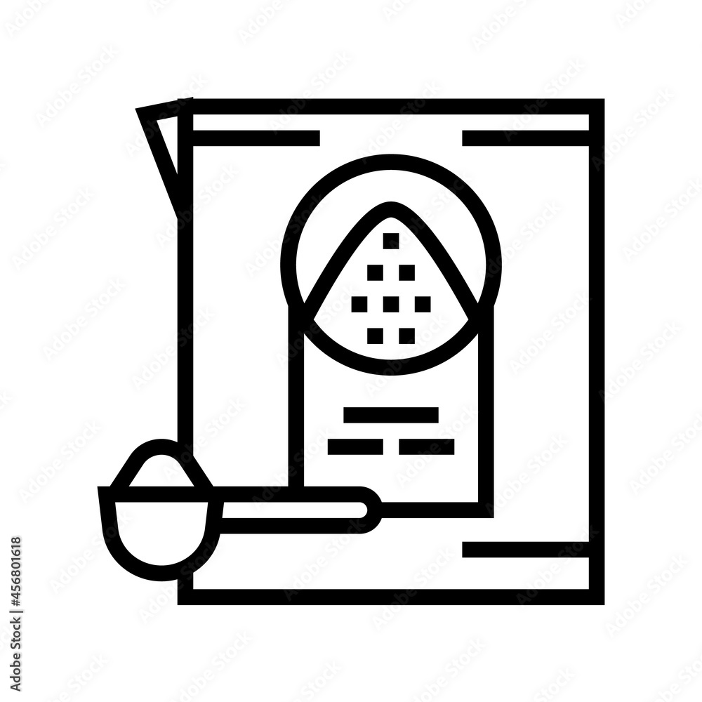 detergent powder line icon vector. detergent powder sign. isolated contour symbol black illustration detergent powder line icon vector. detergent powder sign. isolated contour symbol black illustration