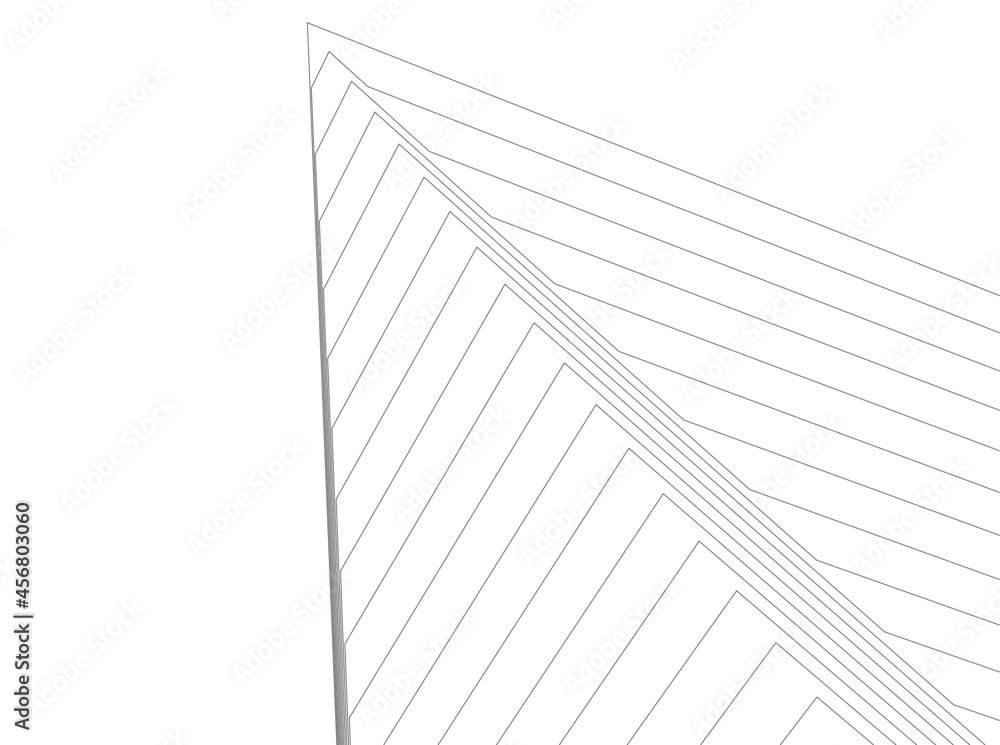 Obraz premium abstract architecture design digital drawing