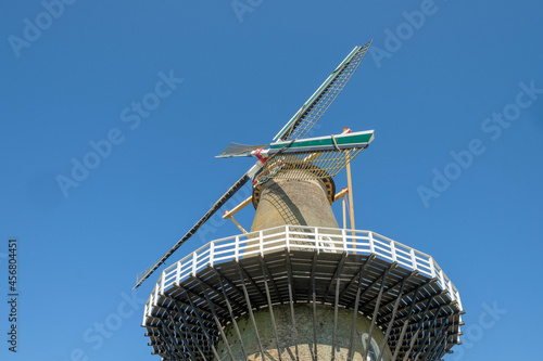 Windmill de Hoop in the fortified town of Gorinchem, (Gorkum), South Holland Province, The Netherlands photo