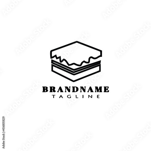 cake logo cartoon design template icon isolated vector illustration