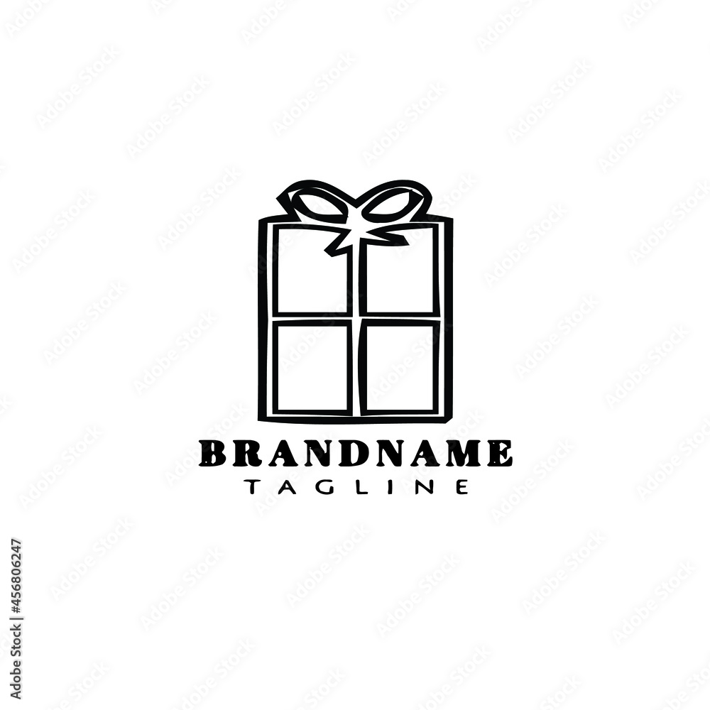 gift box cartoon logo template icon design isolated vector illustration gift box cartoon logo template icon design isolated vector illustration