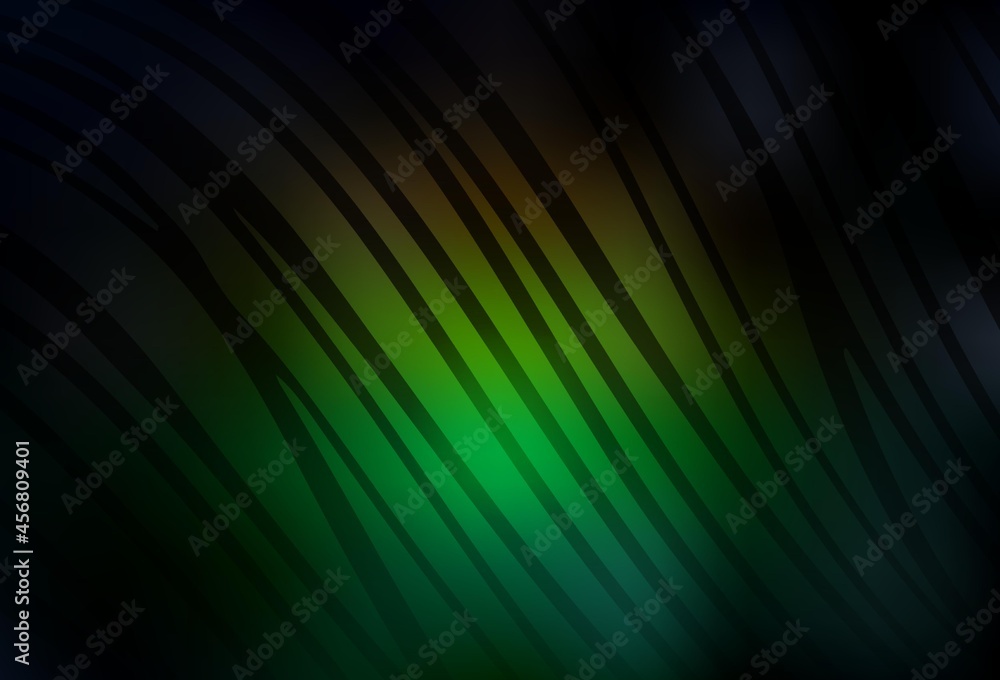 Dark Green, Red vector texture with curved lines. Dark Green, Red vector texture with curved lines.