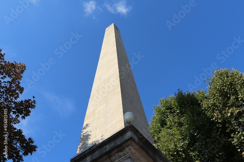 L'obelisque contruit au 18eme siecle, ville de Chalon sur Saone, departement de Saone et Loire, France