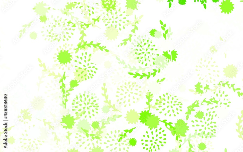 Light Green vector natural background with flowers, roses. Light Green vector natural background with flowers, roses.