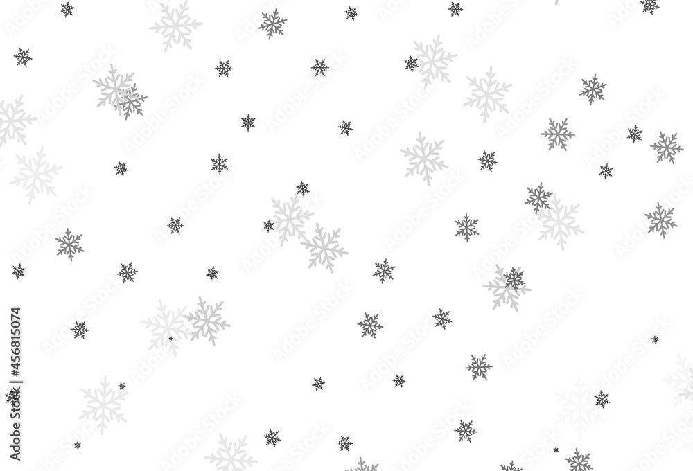 Light Gray vector layout with bright snowflakes, stars. Light Gray vector layout with bright snowflakes, stars.