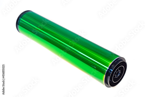 Photographic drum cylinder for laser printers on a white background.