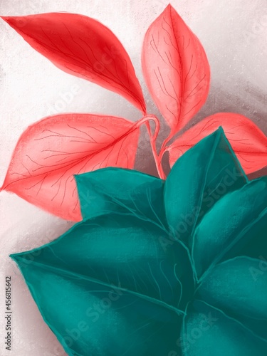 Abstracte kunst herfst achtergrond. Modern natuurvorm lijntekeningen behang. Minimalistische handgeschilderde illustratie met aquarel vlek textuur voor home deco, kunst aan de muur, sociale media verhaal achtergrond.