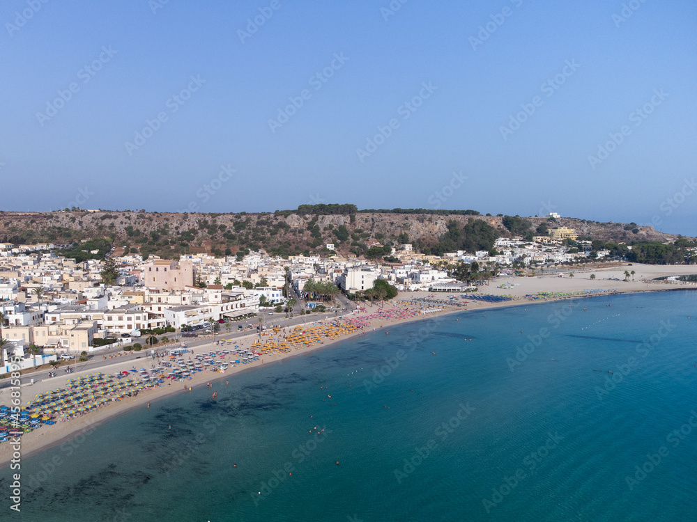 San Vito Lo Capo, sicilia. Immagine aerea del lungomare