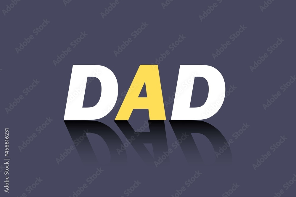 Dad typography text t-shirt vector design. Flat typographic symbol Dad typography text t-shirt vector design. Flat typographic symbol